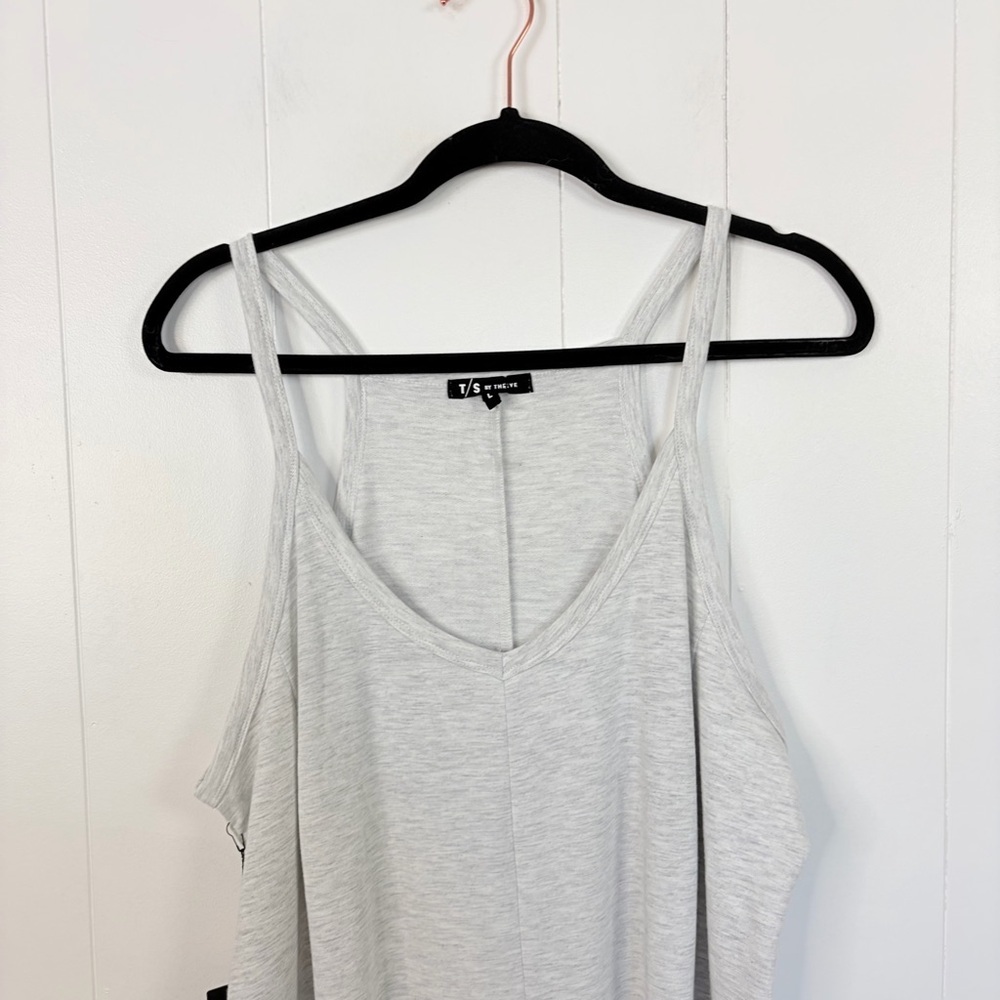 T/S By Thrive Clothing Soft Gray Jumpsuit Pockets New Size Large Loungewear New - Picture 4 of 10